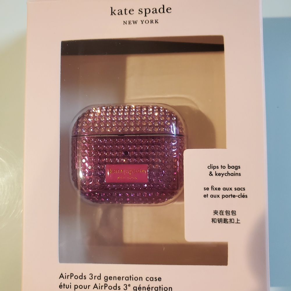 kate spade Purple Crystal AirPods 3rd Gen Case with Logo Plaque